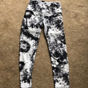 Black and White Tie Dye Leggings Sz S